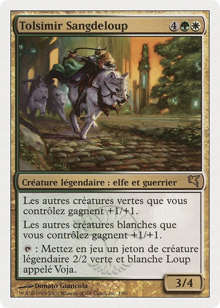 Tolsimir Wolfblood (French) - "Tolsimir Sangdeloup" (J1) (Magic Encyclopedia 2005 (Salvat/Hachette))