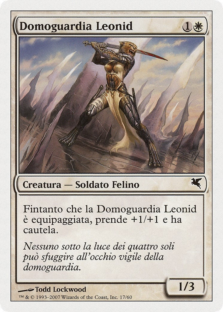 Leonin Den-Guard (Italian) - "Domoguardia Leonid" (L17) (L17) (Magic Encyclopedia 2005 (Salvat/Hachette))
