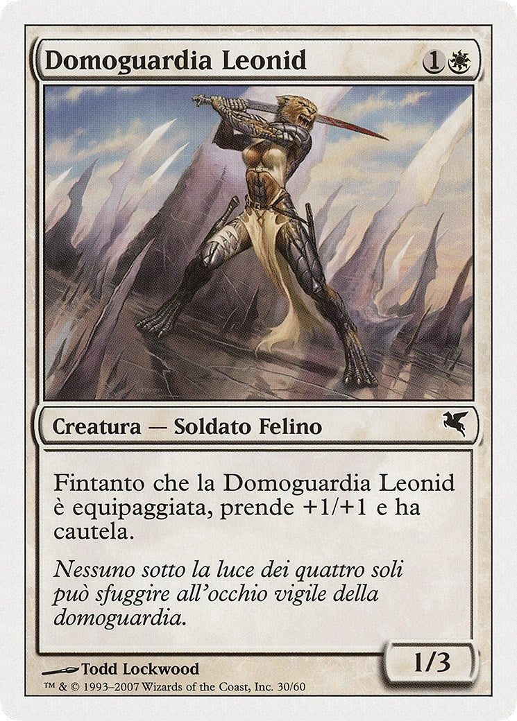 Leonin Den-Guard (Italian) - "Domoguardia Leonid" (L30) (L30) (Magic Encyclopedia 2005 (Salvat/Hachette))
