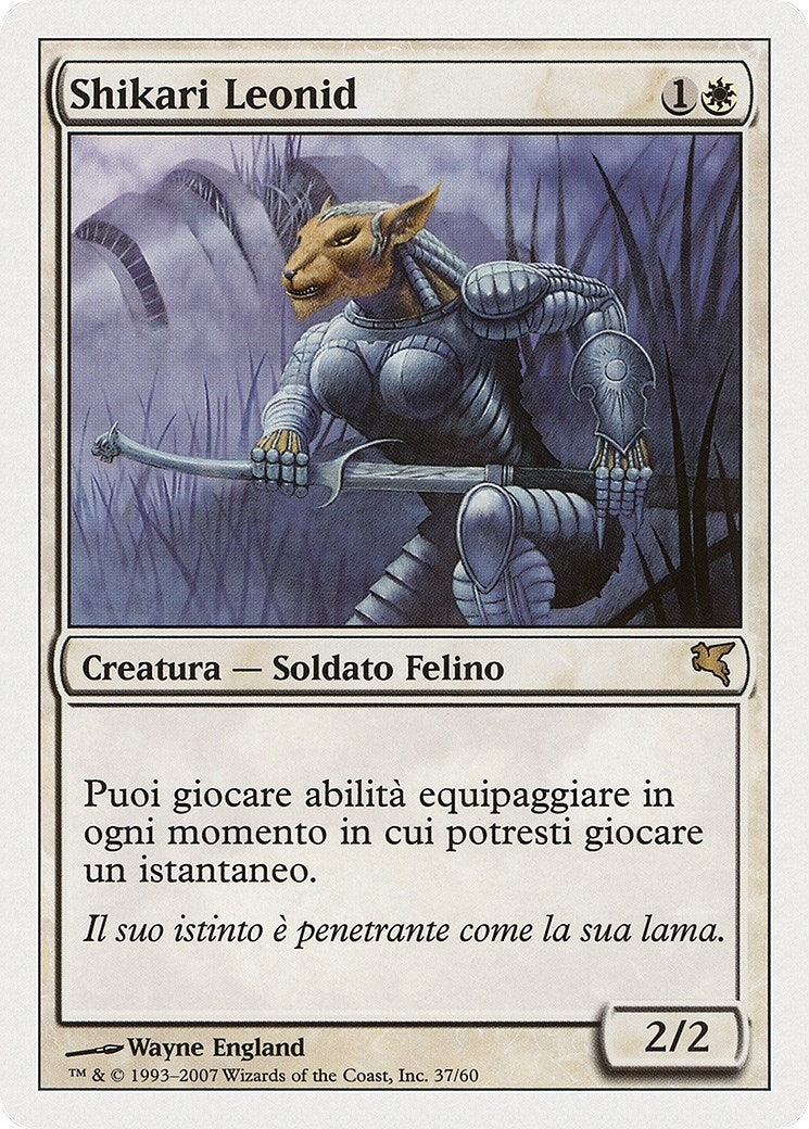Leonin Shikari (Italian) - "Shikari Leonid" (L37) (Magic Encyclopedia 2005 (Salvat/Hachette))
