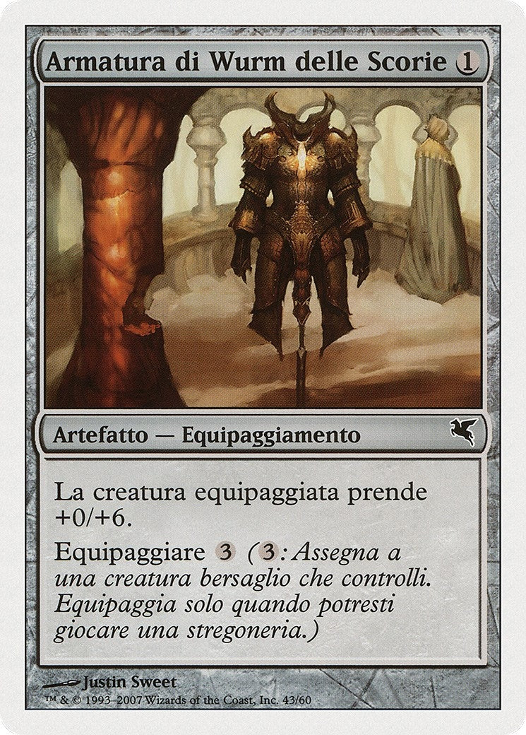 Slagwurm Armor (Italian) - "Armatura di Wurm delle Scorie" (L43) (Magic Encyclopedia 2005 (Salvat/Hachette))