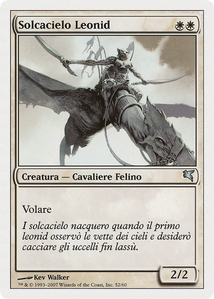 Leonin Skyhunter (Italian) - "Solcacielo Leonid" (L52) (Magic Encyclopedia 2005 (Salvat/Hachette))