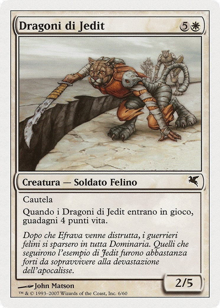 Jedit's Dragoons (Italian) - "Dragoni di Jedit" (L6) (Magic Encyclopedia 2005 (Salvat/Hachette))
