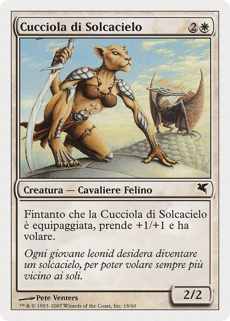 Skyhunter Cub (Italian) - "Cucciola di Solcacielo" (L18) (L18) (Magic Encyclopedia 2005 (Salvat/Hachette))