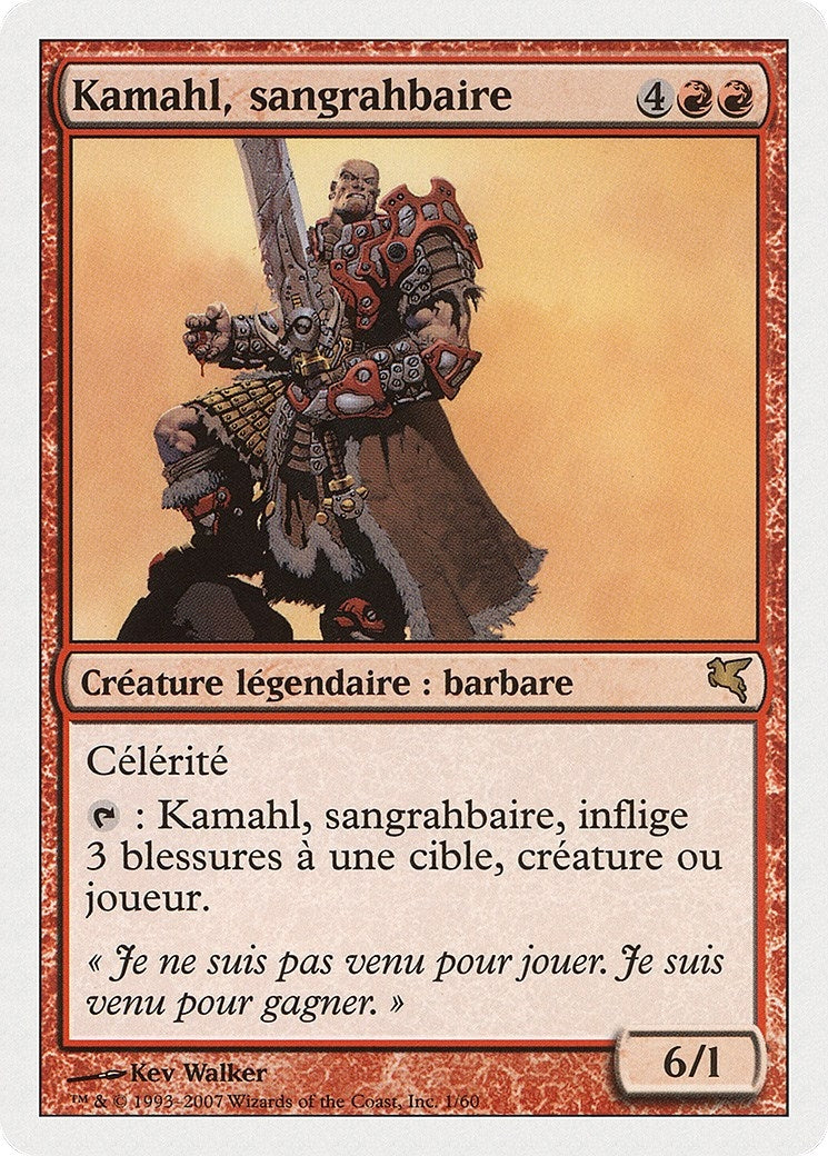 Kamahl, Pit Fighter (French) - "Kamahl, sangrahbaire" (I1) (Magic Encyclopedia 2005 (Salvat/Hachette))
