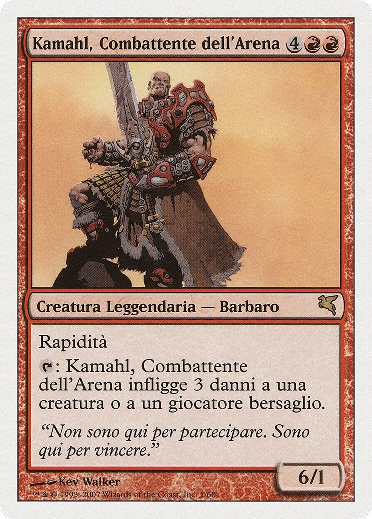 Kamahl, Pit Fighter (Italian) - "Kamahl, Combattente dell'Arena" (I1) (Magic Encyclopedia 2005 (Salvat/Hachette))