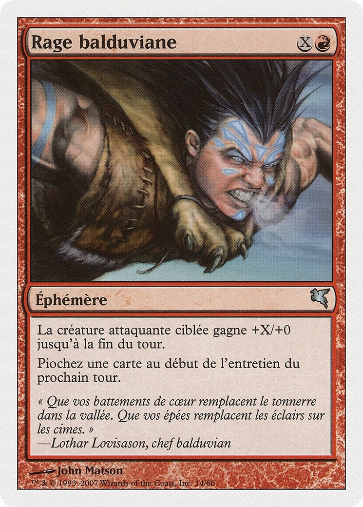 Balduvian Rage (French) - "Rage balduviane" (I14) (I14) (Magic Encyclopedia 2005 (Salvat/Hachette))