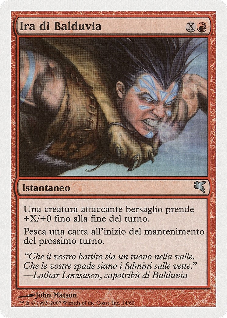 Balduvian Rage (Italian) - "Ira di Balduvia" (I14) (I14) (Magic Encyclopedia 2005 (Salvat/Hachette))