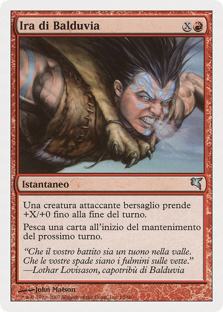Balduvian Rage (Italian) - "Ira di Balduvia" (I15) (I15) (Magic Encyclopedia 2005 (Salvat/Hachette))