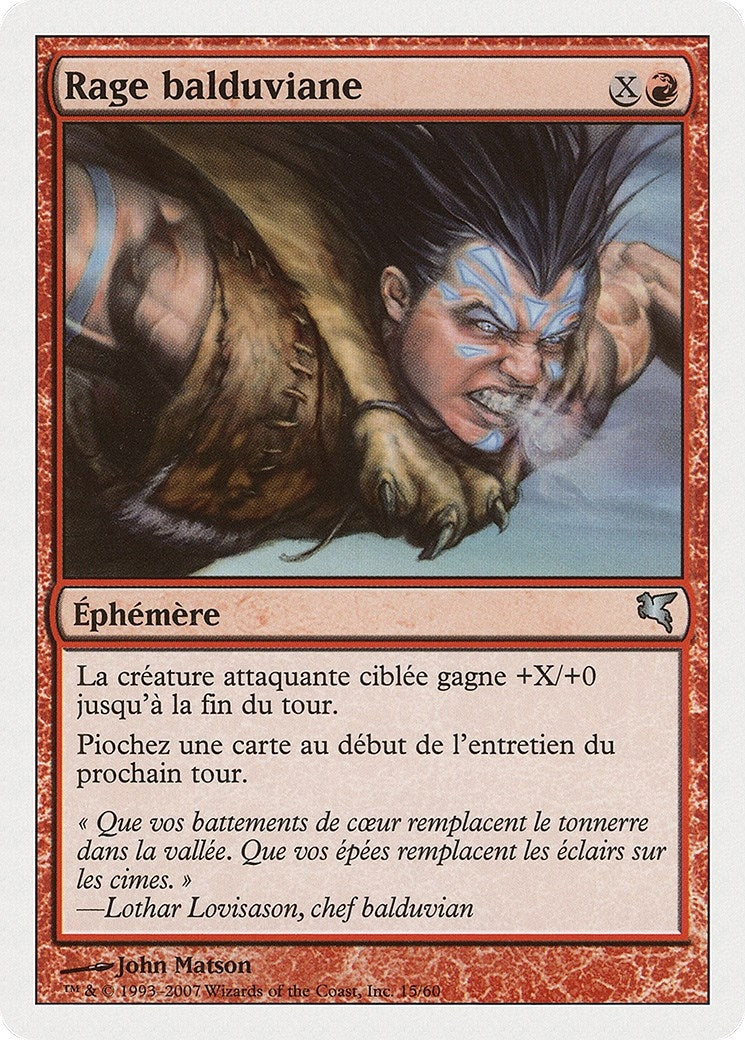 Balduvian Rage (French) - "Rage balduviane" (I15) (I15) (Magic Encyclopedia 2005 (Salvat/Hachette))