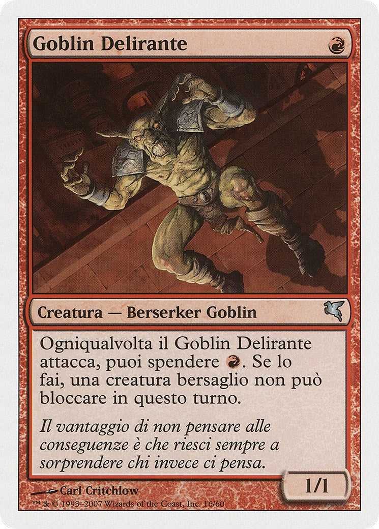 Frenzied Goblin (Italian) - "Goblin Delirante" (I16) (Magic Encyclopedia 2005 (Salvat/Hachette))