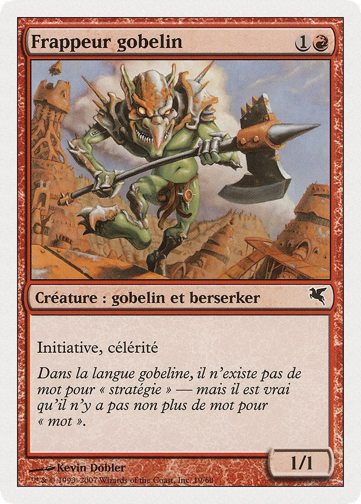 Goblin Striker (French) - "Frappeur gobelin" (I19) (Magic Encyclopedia 2005 (Salvat/Hachette))