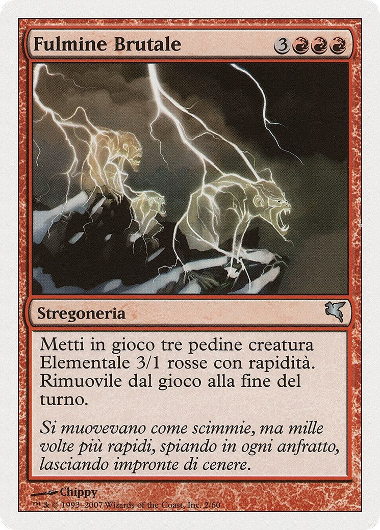 Feral Lightning (Italian) - "Fulmine Brutale" (I2) (I2) (Magic Encyclopedia 2005 (Salvat/Hachette))