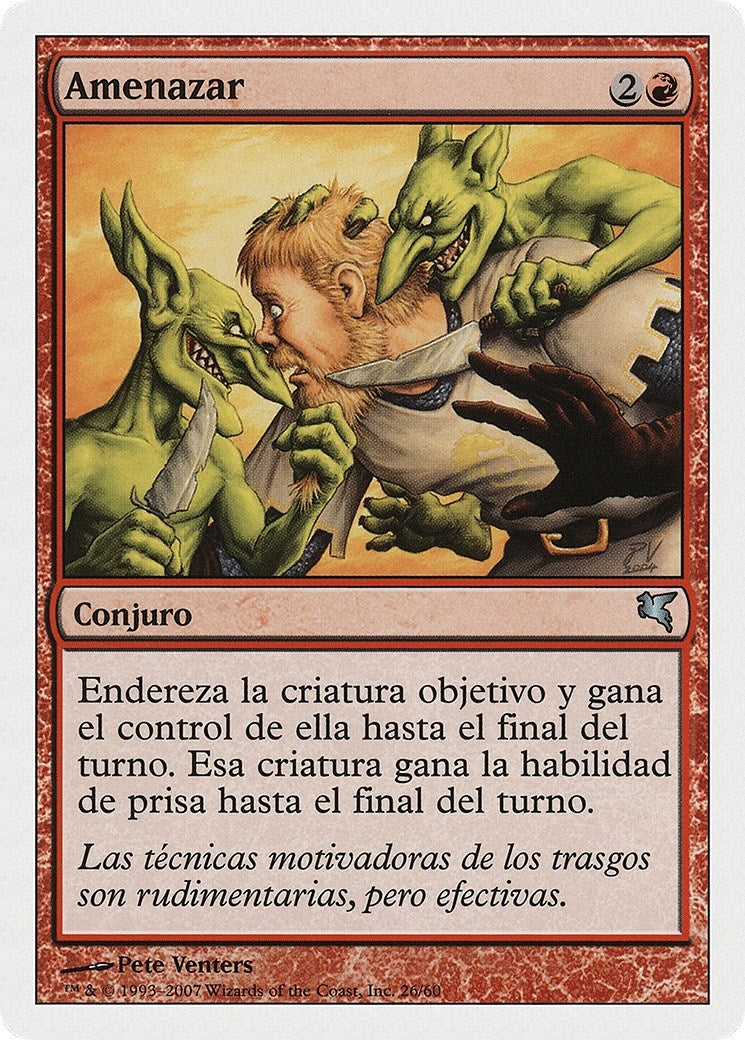 Threaten (Spanish) - "Amenazar" (I26) (I26) (Magic Encyclopedia 2005 (Salvat/Hachette))