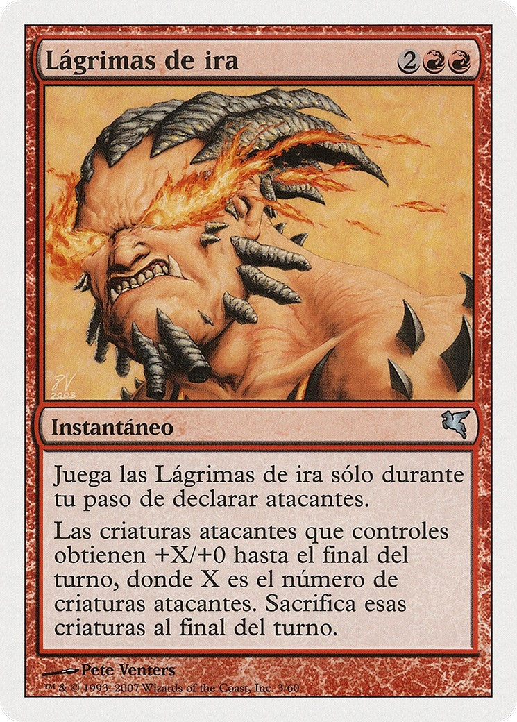 Tears of Rage (Spanish) - "Lagrimas de ira" (I3) (Magic Encyclopedia 2005 (Salvat/Hachette))