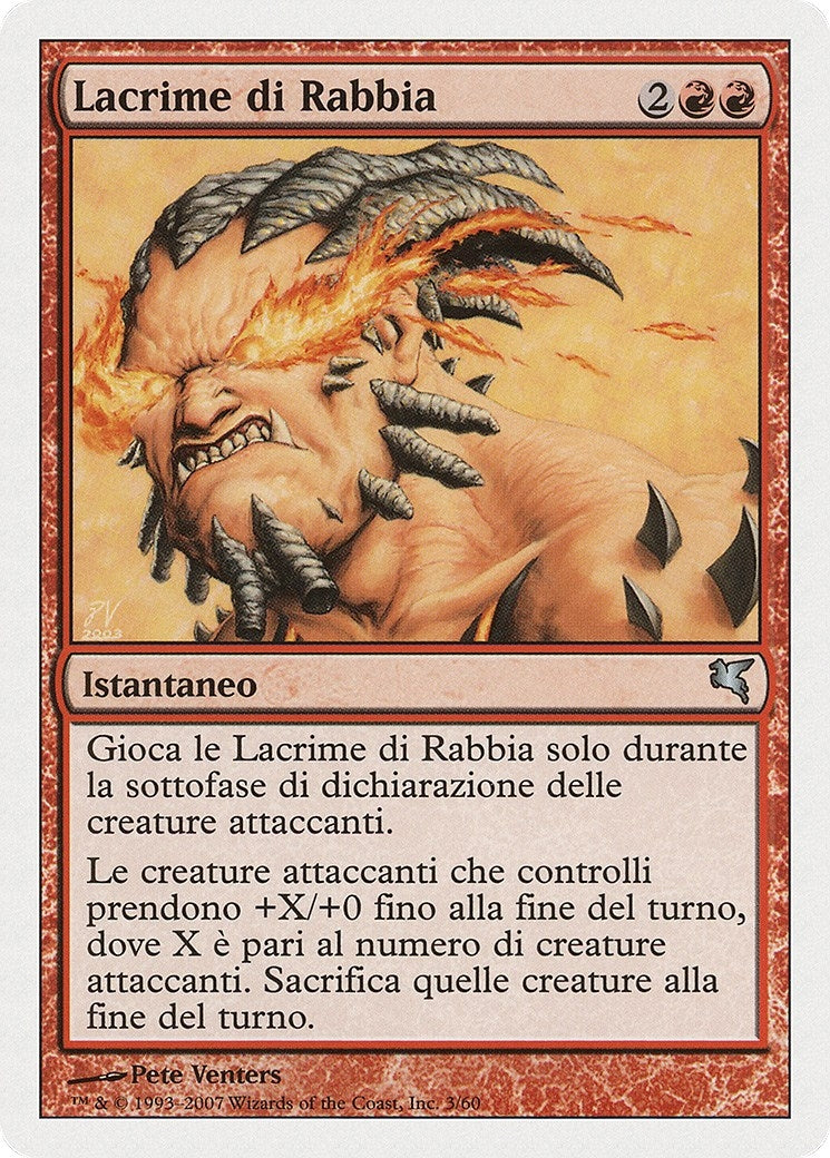 Tears of Rage (Italian) - "Lacrime di Rabbia" (I3) (Magic Encyclopedia 2005 (Salvat/Hachette))