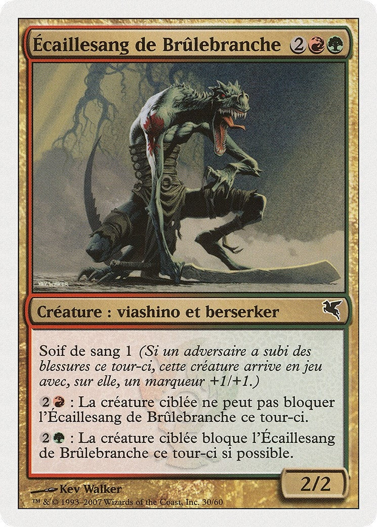Burning-Tree Bloodscale (French) - "Ecaillesang de Brulebranche" (I30) (Magic Encyclopedia 2005 (Salvat/Hachette))