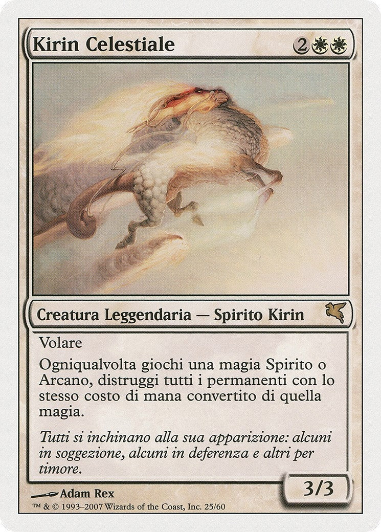 Celestial Kirin (Italian) - "Kirin Celestiale" (C25) (Magic Encyclopedia 2005 (Salvat/Hachette))