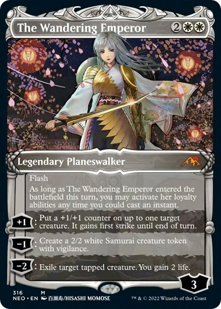 The Wandering Emperor (Showcase) (316) (Kamigawa: Neon Dynasty)