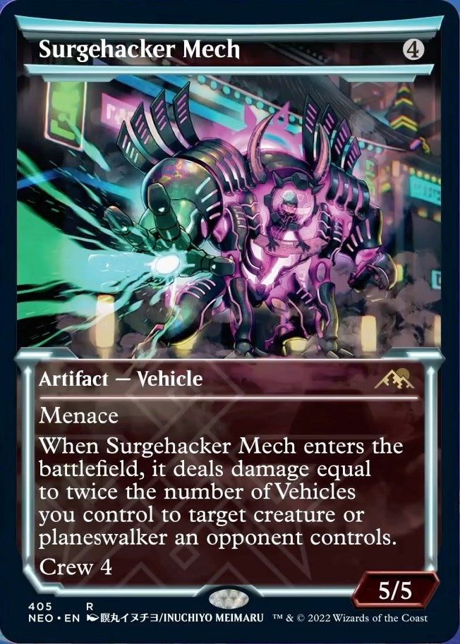Surgehacker Mech (Showcase) (405) (Kamigawa: Neon Dynasty)