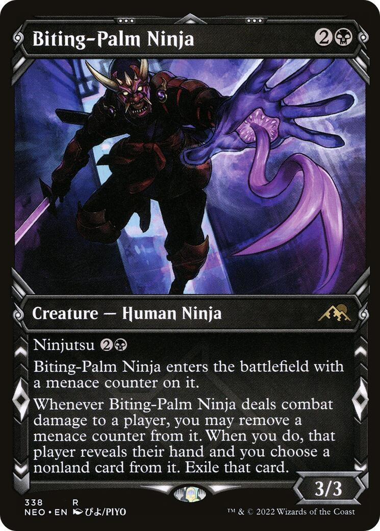 Biting-Palm Ninja (Showcase) (338) (Kamigawa: Neon Dynasty)