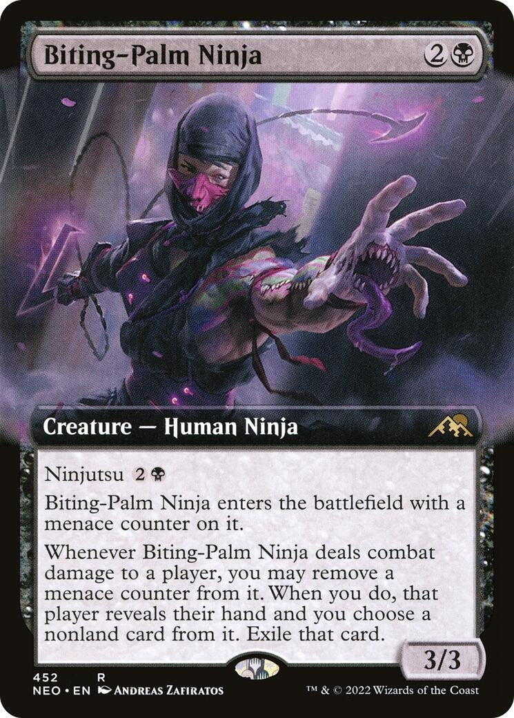 Biting-Palm Ninja (Extended Art) (452) (Kamigawa: Neon Dynasty)