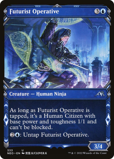 Futurist Operative (Showcase) (333) (Kamigawa: Neon Dynasty)