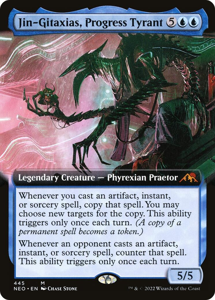 Jin-Gitaxias, Progress Tyrant (Extended Art) (445) (Kamigawa: Neon Dynasty)