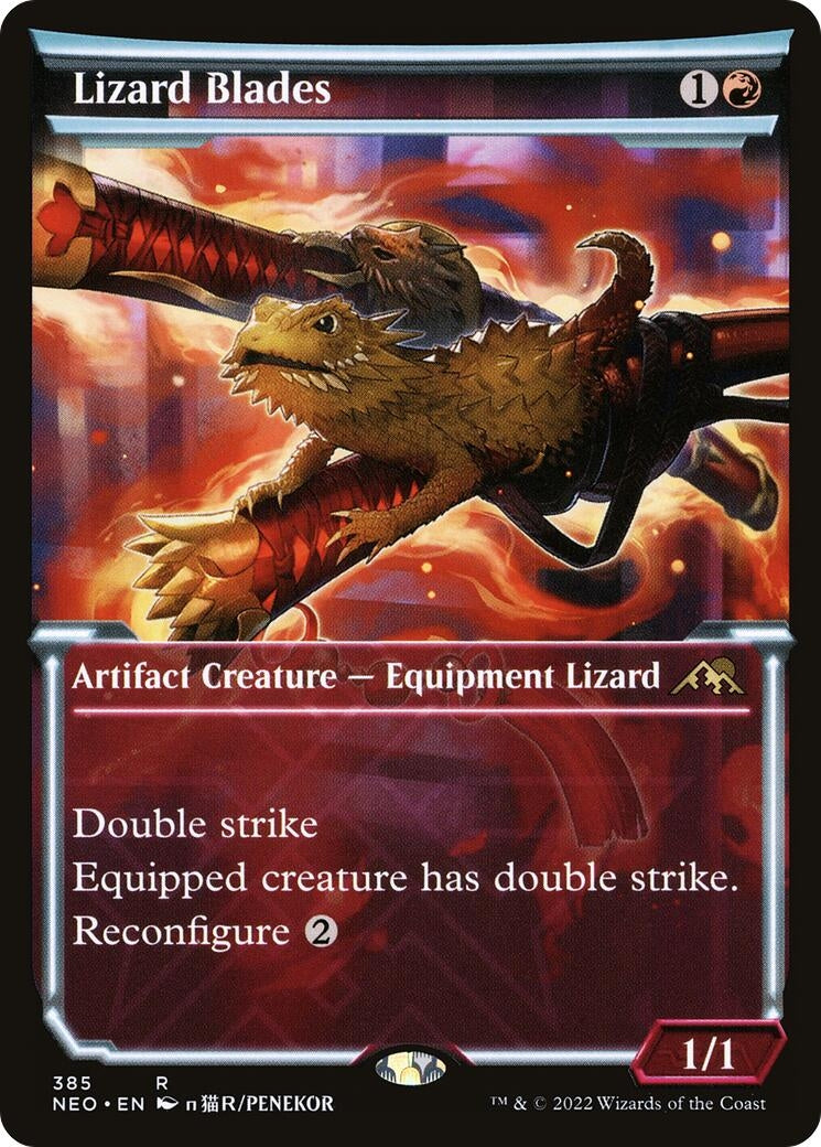 Lizard Blades (Showcase) (385) (Kamigawa: Neon Dynasty)