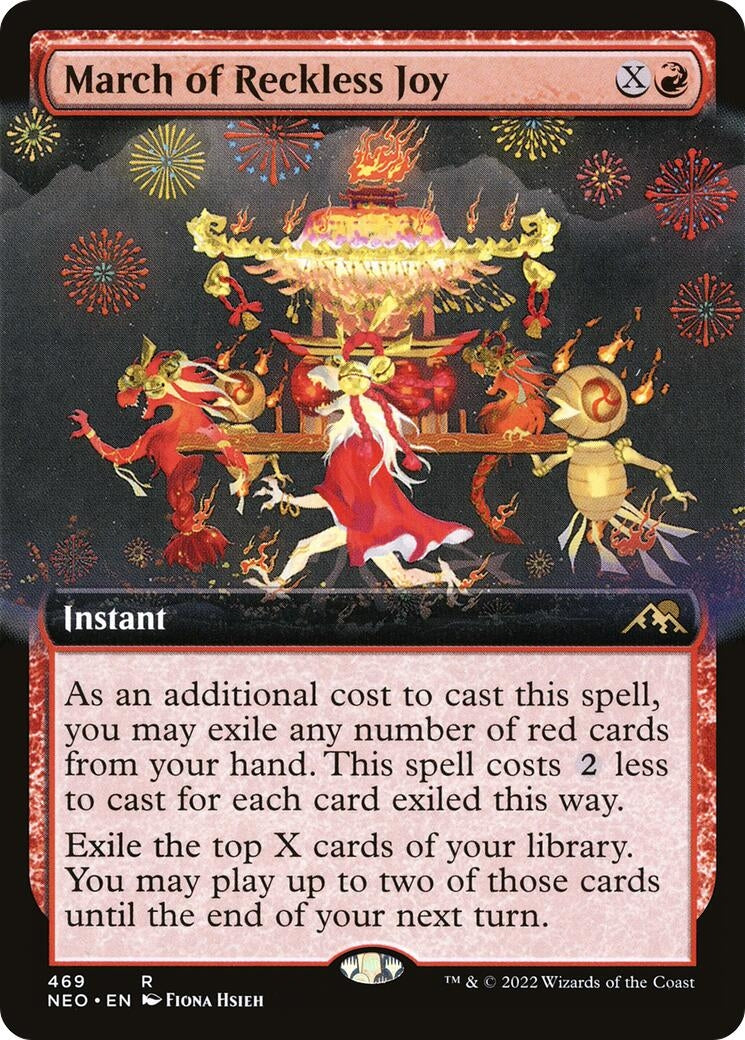 March of Reckless Joy (Extended Art) (469) (Kamigawa: Neon Dynasty)