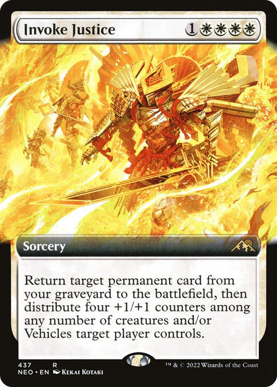 Invoke Justice (Extended Art) (437) (Kamigawa: Neon Dynasty)