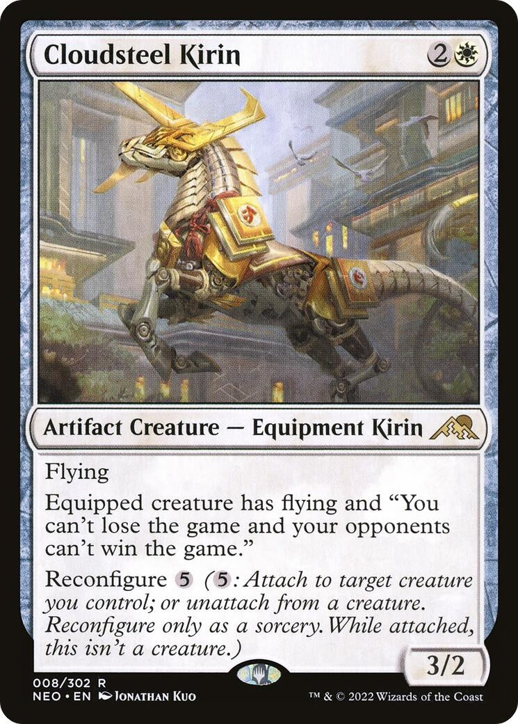 Cloudsteel Kirin (8) (Kamigawa: Neon Dynasty)