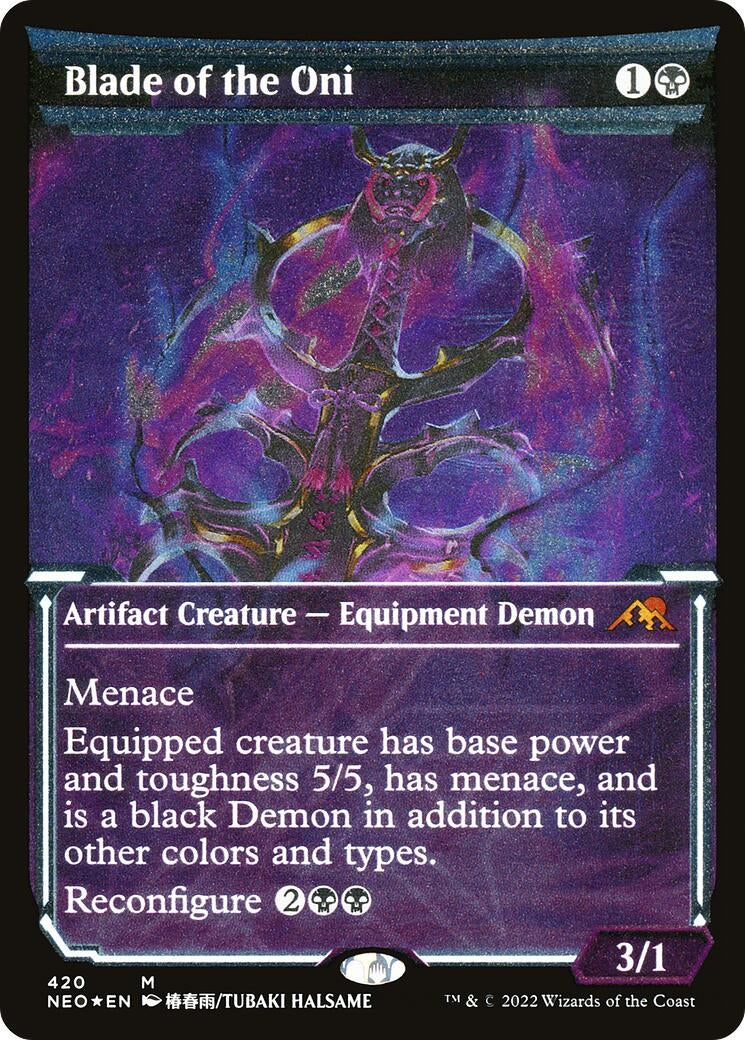 Blade of the Oni (Showcase) (Foil Etched) (420) (Kamigawa: Neon Dynasty)
