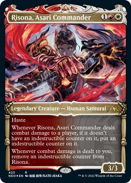 Risona, Asari Commander (Showcase) (Foil Etched) (425) (Kamigawa: Neon Dynasty)