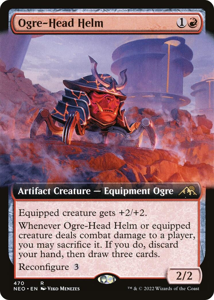 Ogre-Head Helm (Extended Art) (470) (Kamigawa: Neon Dynasty)