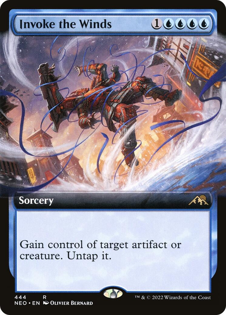 Invoke the Winds (Extended Art) (444) (Kamigawa: Neon Dynasty)