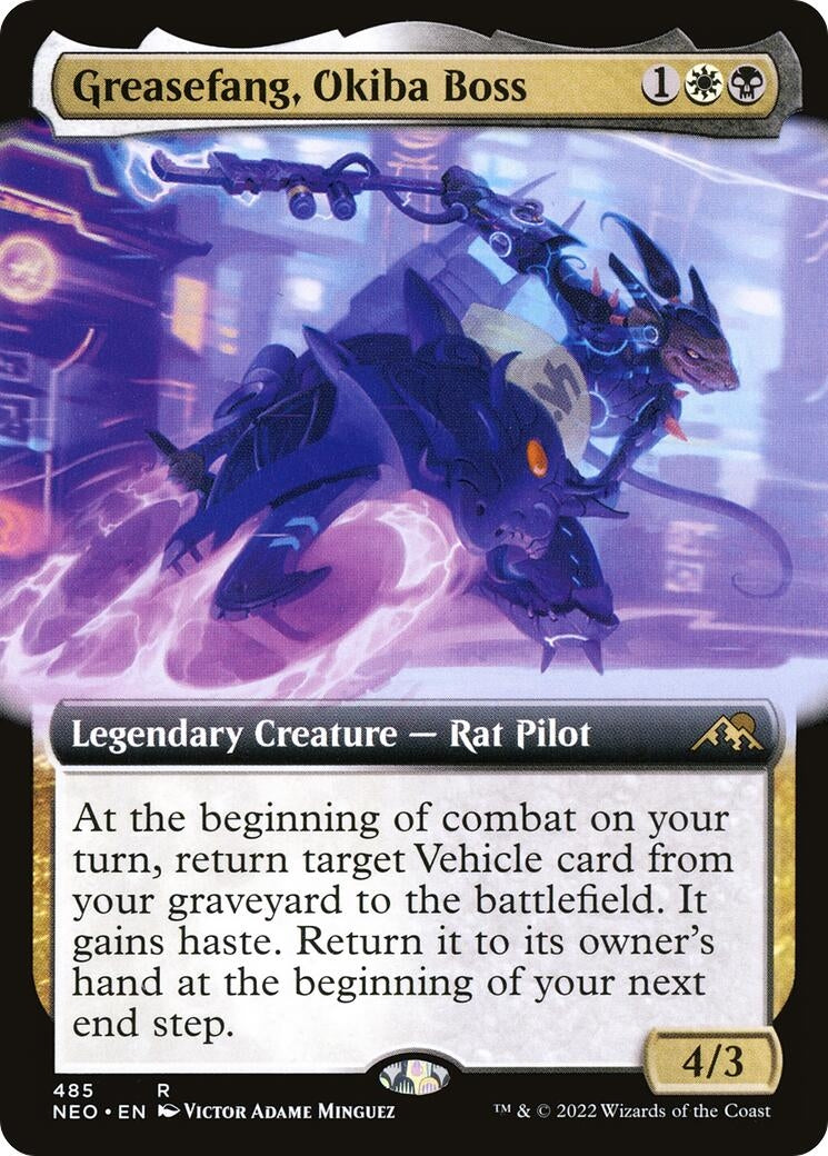 Greasefang, Okiba Boss (Extended Art) (485) (Kamigawa: Neon Dynasty)