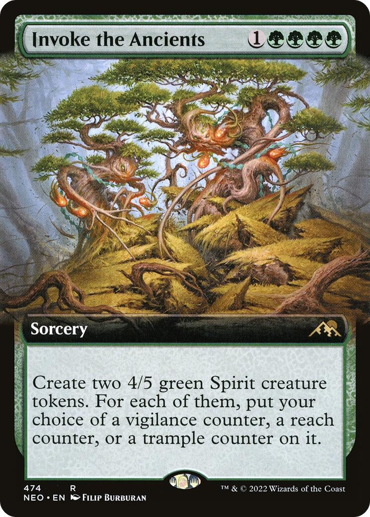 Invoke the Ancients (Extended Art) (474) (Kamigawa: Neon Dynasty)