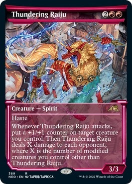 Thundering Raiju (Showcase) (389) (Kamigawa: Neon Dynasty)