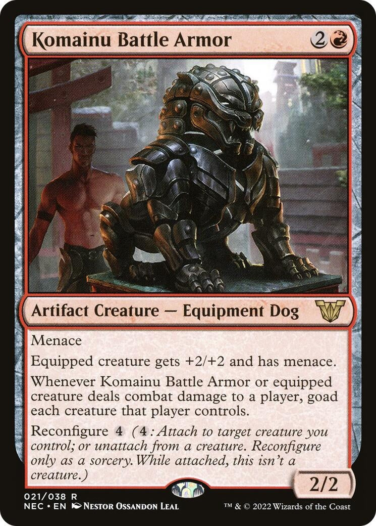 Komainu Battle Armor (21) (Commander: Kamigawa: Neon Dynasty)