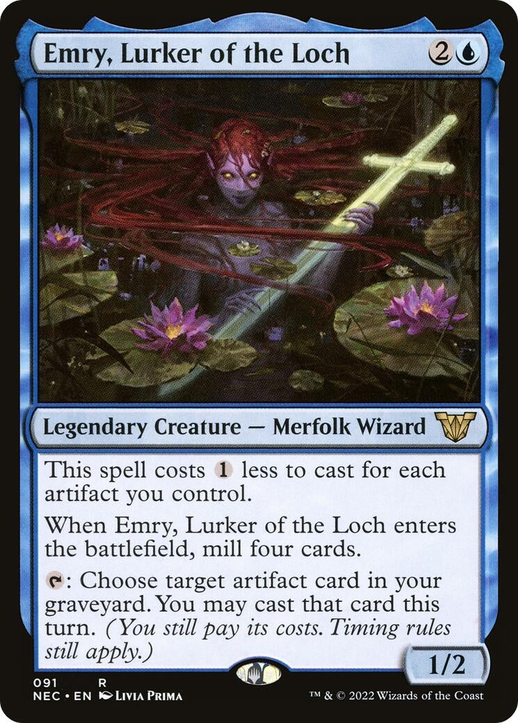 Emry, Lurker of the Loch (91) (Commander: Kamigawa: Neon Dynasty)