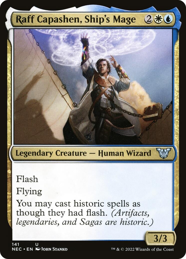 Raff Capashen, Ship's Mage (141) (Commander: Kamigawa: Neon Dynasty)