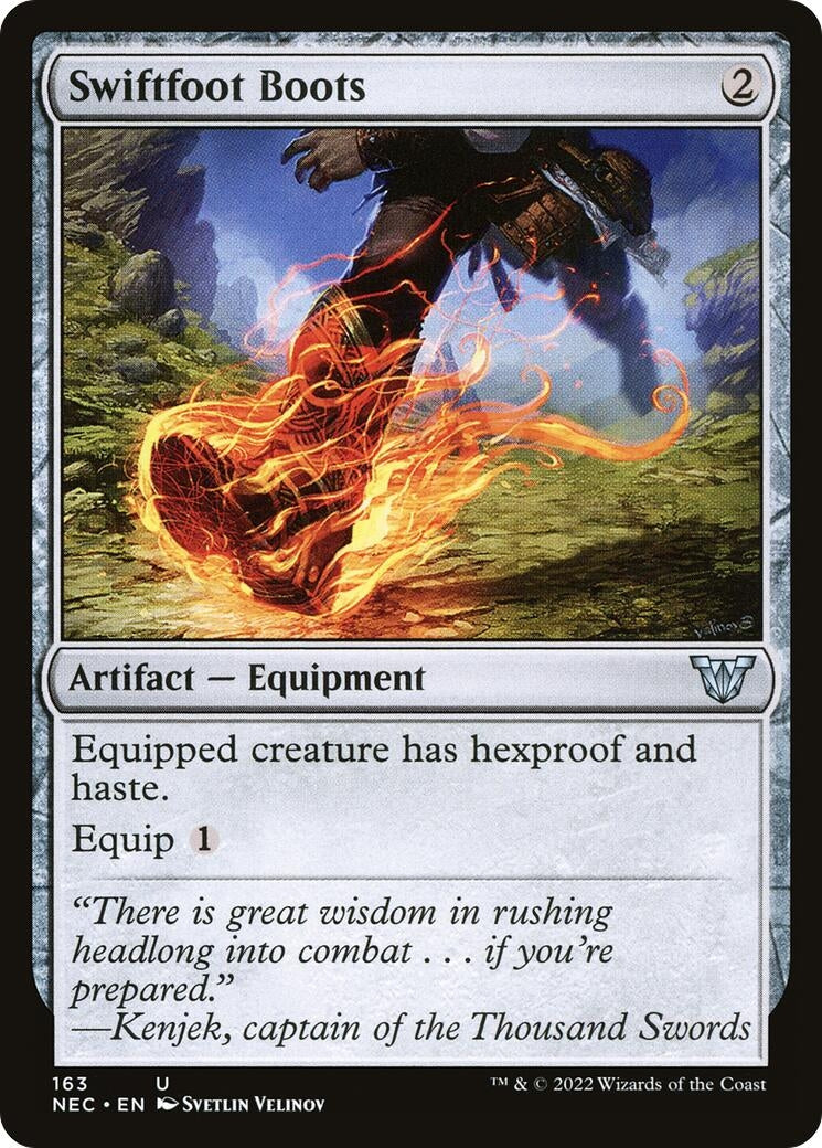 Swiftfoot Boots (163) (Commander: Kamigawa: Neon Dynasty)