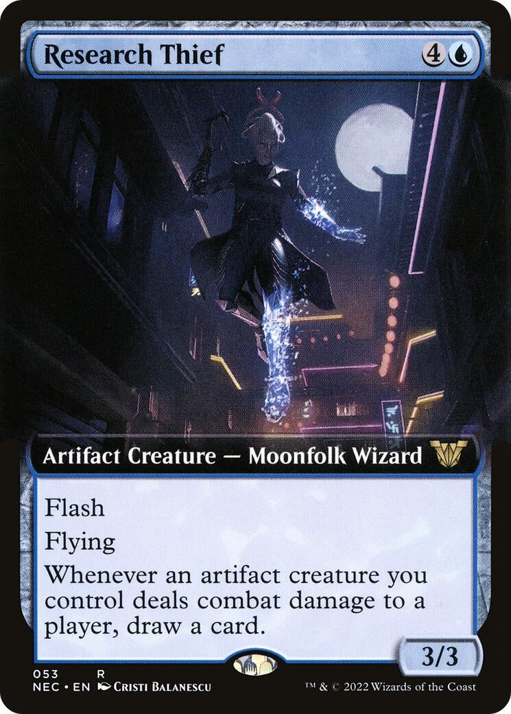 Research Thief (Extended Art) (53) (Commander: Kamigawa: Neon Dynasty)