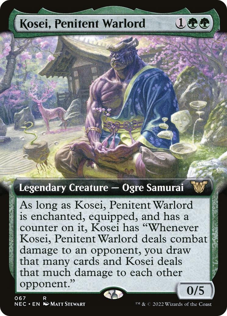 Kosei, Penitent Warlord (Extended Art) (67) (Commander: Kamigawa: Neon Dynasty)