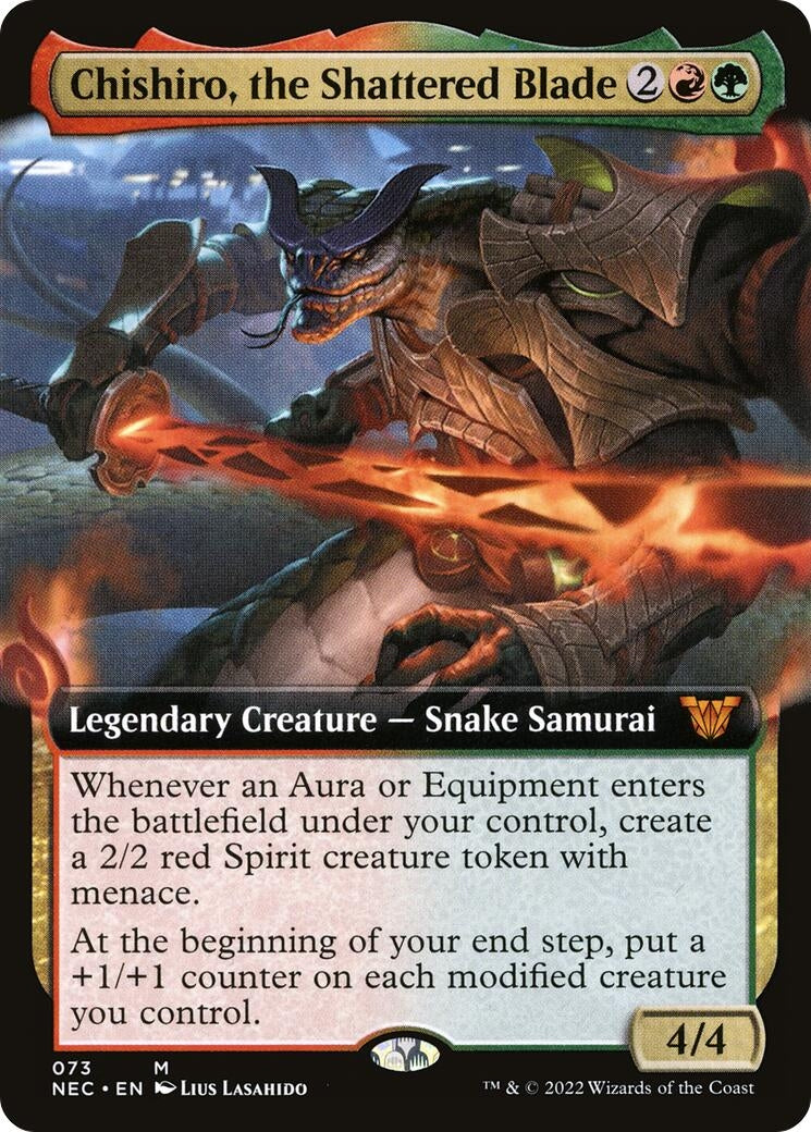 Chishiro, the Shattered Blade (Extended Art) (73) (Commander: Kamigawa: Neon Dynasty)
