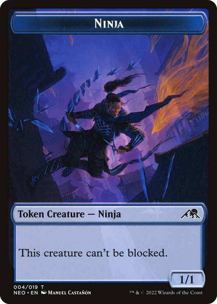 Ninja Token (4) (Kamigawa: Neon Dynasty)