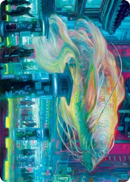 Skyswimmer Koi Art Card (3) (Art Series: Kamigawa: Neon Dynasty)