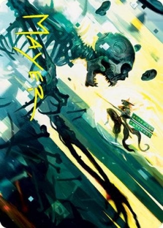 Repel the Vile Art Card (Gold-Stamped Signature) (4) (Art Series: Kamigawa: Neon Dynasty)