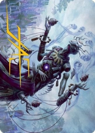 Myojin of Grim Betrayal Art Card (Gold-Stamped Signature) (9) (Art Series: Kamigawa: Neon Dynasty)
